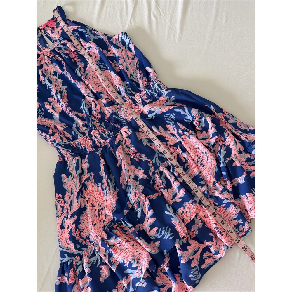 Lilly Pulitzer Pamelyn Dress Borealis Blue Womens 16 Swim On Over All Over Print - Picture 11 of 15